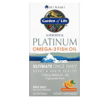 Minami Nutrition MorEPA Platinum Омега-3 и витамин D3 с апельсиновым вкусом 60 гелевых капсул