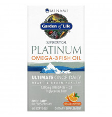 Minami Nutrition MorEPA Platinum Омега-3 и витамин D3 с апельсиновым вкусом 60 гелевых капсул