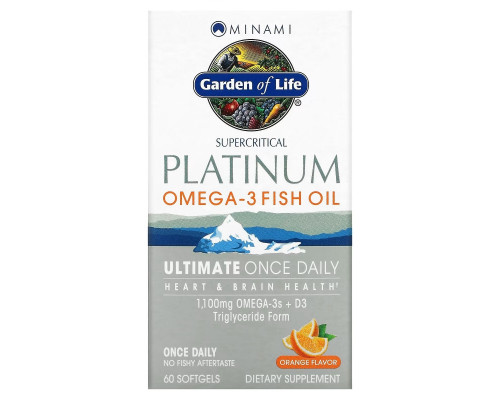 Minami Nutrition MorEPA Platinum Омега-3 и витамин D3 с апельсиновым вкусом 60 гелевых капсул
