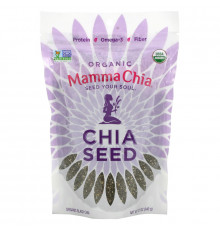 Mamma Chia Натуральные черные семена чиа 12 унций (340 г)