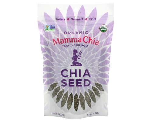 Mamma Chia Натуральные черные семена чиа 12 унций (340 г) Mamma Chia Натуральные черные семена чиа 12 унций (340 г)