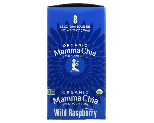 Mamma Chia Органический сок чиа энергетическая закуска дикая малина 8 пачек 3.5 унции (99 г) шт. Mamma Chia Органический сок чиа энергетическая закуска дикая малина 8 пачек 3.5 унции (99 г) шт.