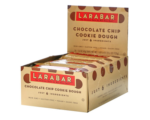 Larabar, Батончики с шоколадной крошкой Cookie Dough, 16 батончиков, 1.6 унций (45 г) каждый Larabar, Батончики с шоколадной крошкой Cookie Dough, 16 батончиков, 1.6 унций (45 г) каждый