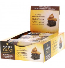 Raw Revolution Glo Peanut Butter Dark Chocolate & Sea Salt 12 Bars 1.6 oz (46 g) Each