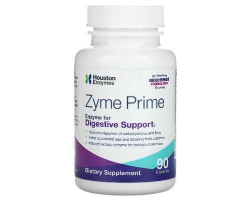 Houston Enzymes Zyme Prime Мультиэнзимы 90 капсул Houston Enzymes Zyme Prime Мультиэнзимы 90 капсул