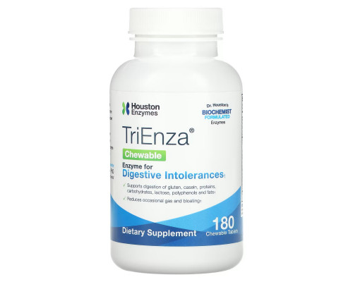 Houston Enzymes TriEnza Chewable with DPP IV Activity 180 Chewable Tablets Houston Enzymes TriEnza Chewable with DPP IV Activity 180 Chewable Tablets