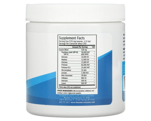 Houston Enzymes TriEnza Powder with DPP IV Activity 105 g