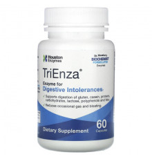 Для пищеварительной системы Houston Enzymes, TriEnza, фермент от непереносимости пищеварительной системы, 60 капсул