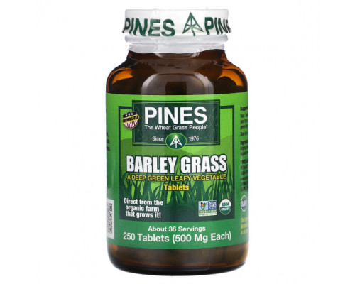 Зелень и зеленые овощи Pines International, Ячменя, 250 таблеток Зелень и зеленые овощи Pines International, Ячменя, 250 таблеток