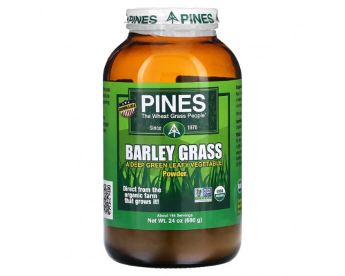 Зелень и зеленые овощи Pines International, Трава ячменя, порошок, 680 г (24 унции) Зелень и зеленые овощи Pines International, Трава ячменя, порошок, 680 г (24 унции)