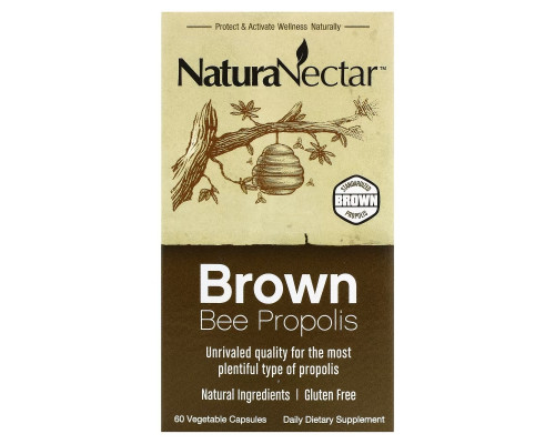 NaturaNectar, Brown Bee Propolis, 60 Veggie Caps NaturaNectar, Brown Bee Propolis, 60 Veggie Caps