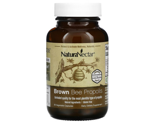NaturaNectar, Brown Bee Propolis, 60 Veggie Caps NaturaNectar, Brown Bee Propolis, 60 Veggie Caps