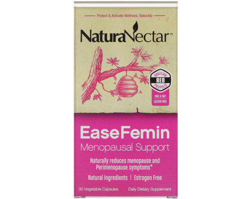 NaturaNectar, EaseFemin, Menopausal Support, 30 Vegetable Capsules NaturaNectar, EaseFemin, Menopausal Support, 30 Vegetable Capsules
