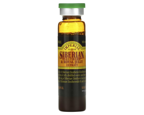 Imperial Elixir Siberian Eleuthero & Royal Jelly Extract Alcohol Free 4000 mg 10 Bottles 0.34 fl oz (10 ml) Each Imperial Elixir Siberian Eleuthero & Royal Jelly Extract Alcohol Free 4000 mg 10 Bottles 0.34 fl oz (10 ml) Each