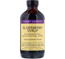 Honey Gardens, Сироп из бузины с апитерапией меда, прополисом и бузиной 8 жидких унции (240 мл)