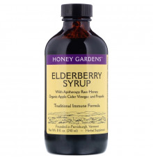 Honey Gardens, Сироп из бузины с апитерапией меда, прополисом и бузиной 8 жидких унции (240 мл)