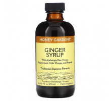 Имбирь и куркума Honey Gardens, Имбирный сироп, 240 мл (8 жидк. Унций)