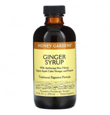 Имбирь и куркума Honey Gardens, Имбирный сироп, 240 мл (8 жидк. Унций)