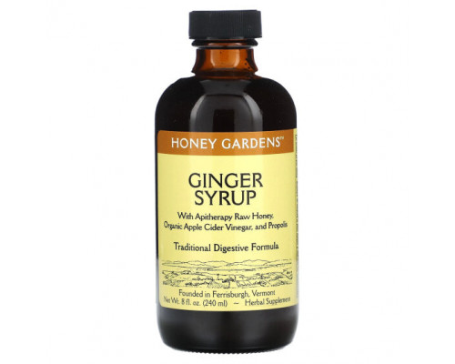 Имбирь и куркума Honey Gardens, Имбирный сироп, 240 мл (8 жидк. Унций) Имбирь и куркума Honey Gardens, Имбирный сироп, 240 мл (8 жидк. Унций)