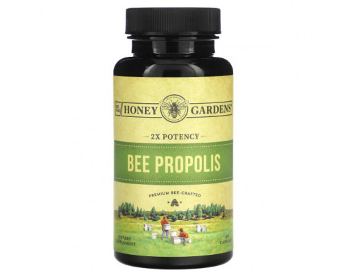 Прополис и пчелиное маточное молочко Honey Gardens, Пчелиный прополис, 2x эффективность, 60 капсул Прополис и пчелиное маточное молочко Honey Gardens, Пчелиный прополис, 2x эффективность, 60 капсул