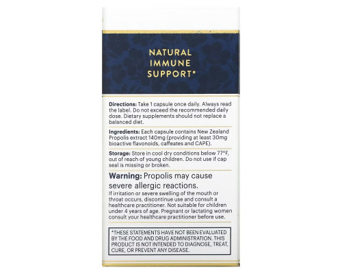 Manuka Health, New Zealand Propolis, 60 Vegetarian Capsules Manuka Health, New Zealand Propolis, 60 Vegetarian Capsules