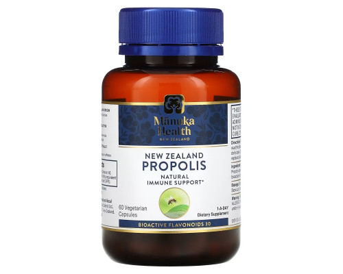 Manuka Health, New Zealand Propolis, 60 Vegetarian Capsules Manuka Health, New Zealand Propolis, 60 Vegetarian Capsules