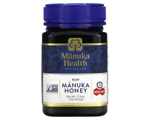 Manuka Health, Raw Manuka Honey, MGO 400+, 1.1 lb (500 g) Manuka Health, Raw Manuka Honey, MGO 400+, 1.1 lb (500 g)