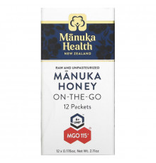 Manuka Health, Manuka Honey On-The-Go, MGO 115+, 12 Packets, 0.176 oz (5 g) Each