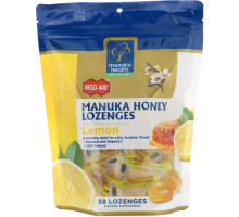 Manuka Health, Manuka Honey Lozenges, Lemon, MGO 400+, 58 Lozenges