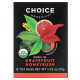 Травяные сборы и чаи Choice Organic Teas, Herbal Tea, грейпфрут и ханибуш, без кофеина, 16 чайных пакетиков, 29 г (1,02 унции)