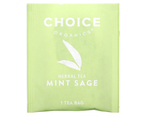 Травяные сборы и чаи Choice Organic Teas, травяной чай, мята и шалфей, без кофеина, 16 чайных пакетиков, 29 г (1,02 унции) Травяные сборы и чаи Choice Organic Teas, травяной чай, мята и шалфей, без кофеина, 16 чайных пакетиков, 29 г (1,02 унции)