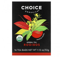 Травяные сборы и чаи Choice Organic Teas, Herbal Tea, ройбуш, без кофеина, 16 чайных пакетиков, 32 г (1,12 унции)
