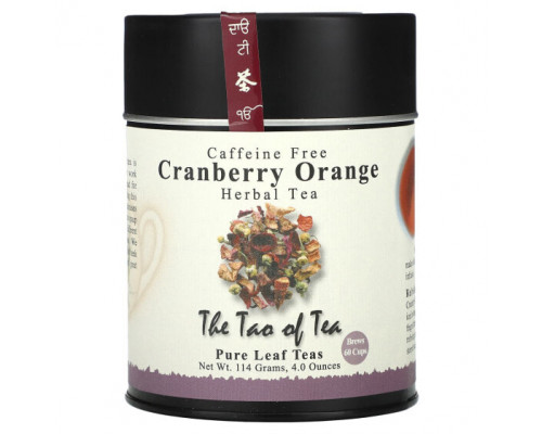 Травяные сборы и чаи The Tao of Tea, Травяной чай с клюквой и апельсином, без кофеина, 114 г (4 унции) Травяные сборы и чаи The Tao of Tea, Травяной чай с клюквой и апельсином, без кофеина, 114 г (4 унции)
