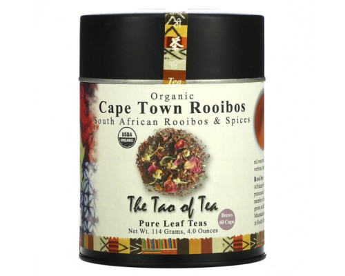 Травяные сборы и чаи The Tao of Tea, Органический южноафриканский ройбуш и специи, кейптаунский ройбуш, 115 г (4,0 унции) Травяные сборы и чаи The Tao of Tea, Органический южноафриканский ройбуш и специи, кейптаунский ройбуш, 115 г (4,0 унции)