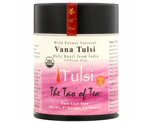 The Tao of Tea Wild Forest Varietal Holy Basil from India Vana Tulsi Caffeine Free 2 oz (57 g) The Tao of Tea Wild Forest Varietal Holy Basil from India Vana Tulsi Caffeine Free 2 oz (57 g)