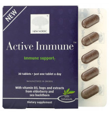 New Nordic, Active Immune, Immune Support, 30 Tablets
