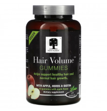 New Nordic, Hair Volume Gummies with Apple, Herbs & Biotin, Apple Flavor, 60 Gummies