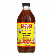 Bragg, Organic Apple Cider Vinegar, Raw-Unfiltered, Orange Tart Cherry, 16 fl oz (473 ml)