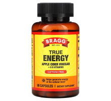 Bragg, True Energy Apple Cider Vinegar + 6 B Vitamins, Caffeine Free, 90 Capsules