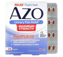 Azo Urinary Pain Relief Maximum Strength 24 Tablets