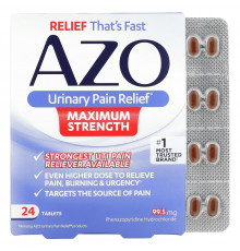 Azo Urinary Pain Relief Maximum Strength 24 Tablets