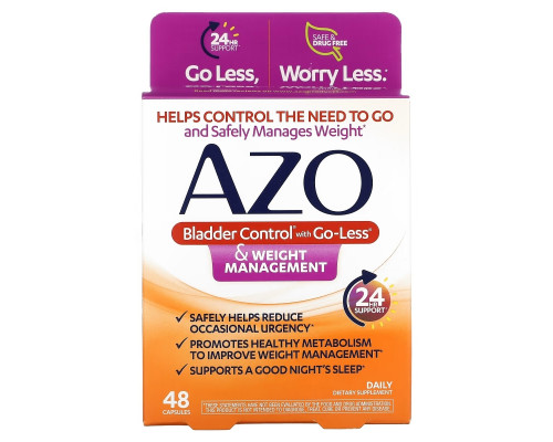 Azo, Bladder Control with Go-Less & Weight Management, 48 Capsules Azo, Bladder Control with Go-Less & Weight Management, 48 Capsules