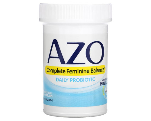 Azo, Complete Feminine Balance, Daily Probiotic, 30 Once Daily Capsules Azo, Complete Feminine Balance, Daily Probiotic, 30 Once Daily Capsules