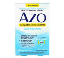 Azo, Complete Feminine Balance, Daily Probiotic, 60 Once Daily Capsules