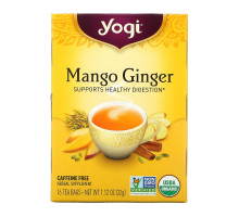 Yogi Tea, Манго Имбирь, без кофеина, 16 пакетиков, 32 г (1.12 oz)