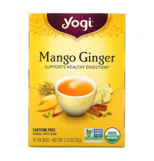 Yogi Tea, Манго Имбирь, без кофеина, 16 пакетиков, 32 г (1.12 oz)