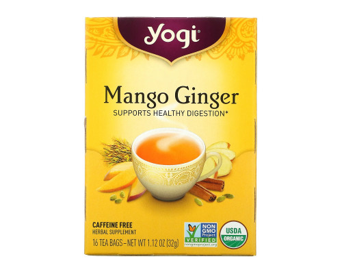 Yogi Tea, Манго Имбирь, без кофеина, 16 пакетиков, 32 г (1.12 oz) Yogi Tea, Манго Имбирь, без кофеина, 16 пакетиков, 32 г (1.12 oz)