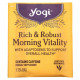 Травяные сборы и чаи Yogi Tea, Rich & Robust Morning Vitaility, 16 чайных пакетиков, 36 г (1,27 унции)