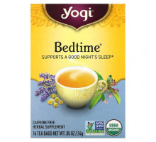 Травяные сборы и чаи Yogi Tea, Bedtime, без кофеина, 16 чайных пакетиков, 24 г (85 унций)