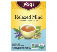 Травяные сборы и чаи Yogi Tea, Relaxed Mind, чай без кофеина, 16 чайных пакетиков, 32 г (1,12 унции)